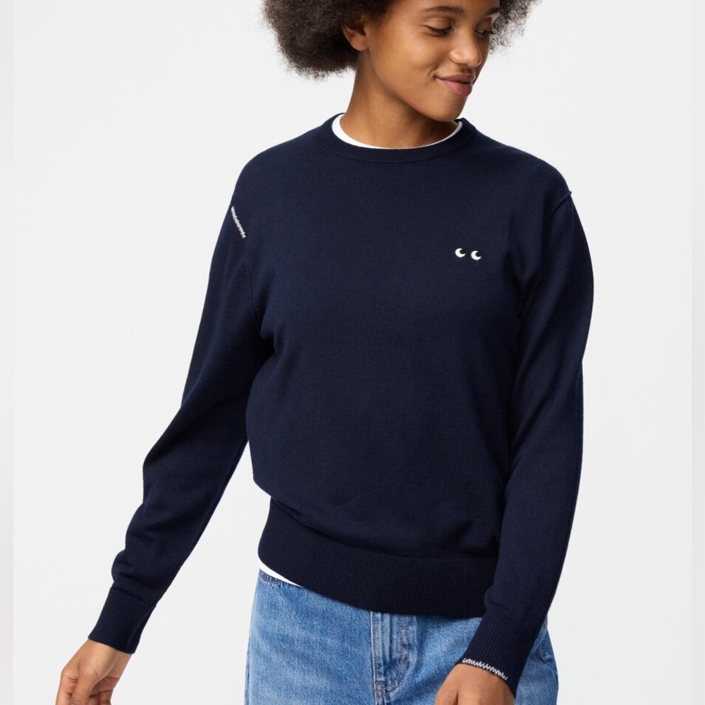 🆕 ANYA HINDMARCH x UNIQLO Merino Crew Neck Unisex Sweater L